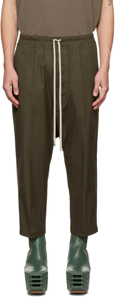 商品Rick Owens|绿色 Cropped 长裤,价格¥3590,第1张图片