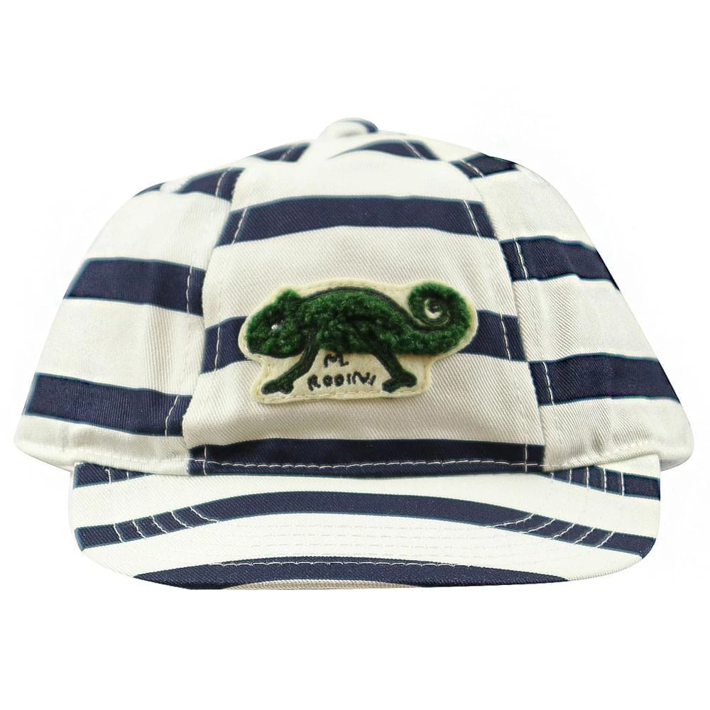 商品Mini Rodini|Blue & White Stripe Chameleon Cap,价格¥93,第3张图片详细描述