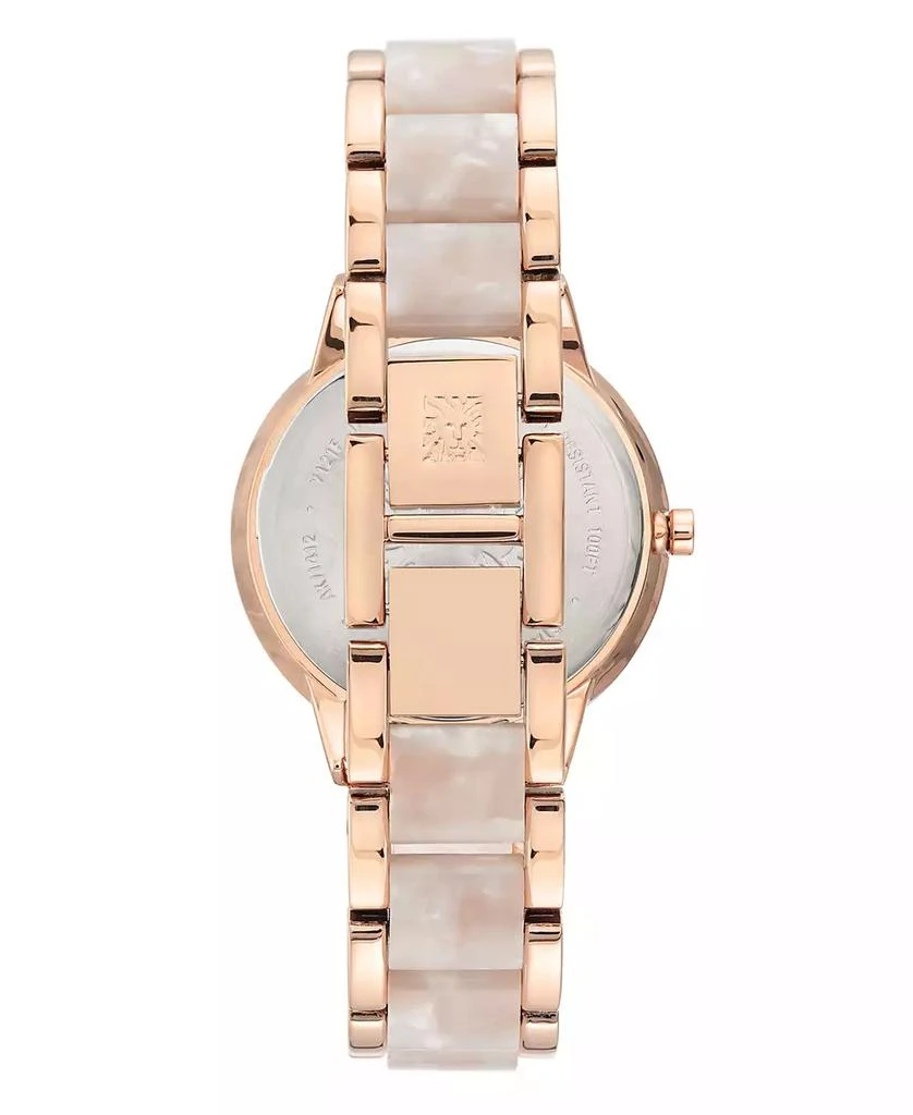 商品Anne Klein|Rose Gold-Tone and Pearlescent White Bracelet Watch 37mm,价格¥337,第3张图片详细描述