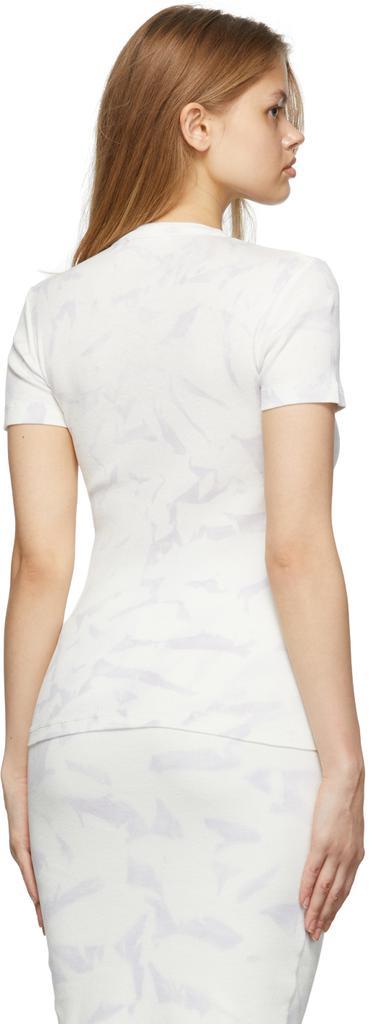 商品Helmut Lang|White Ribbed Cloud-Dyed T-Shirt,价格¥279,第5张图片详细描述