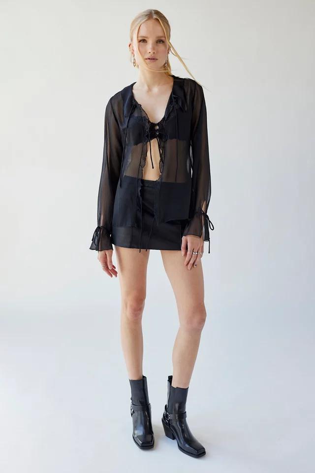 商品Urban Renewal|Urban Renewal Remade Low Rise Leather Mini Skirt,价格¥319,第6张图片详细描述
