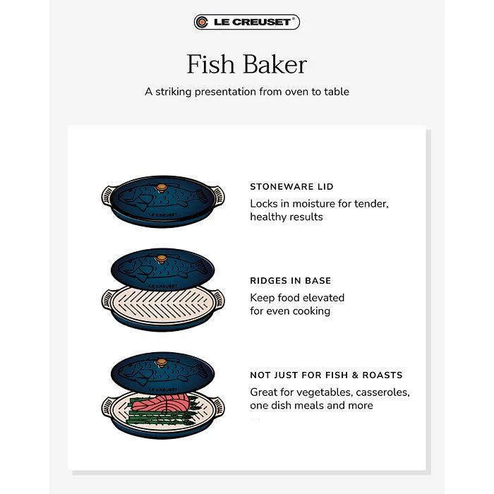 商品Le Creuset|Oval Stoneware Fish Baker,价格¥921,第4张图片详细描述