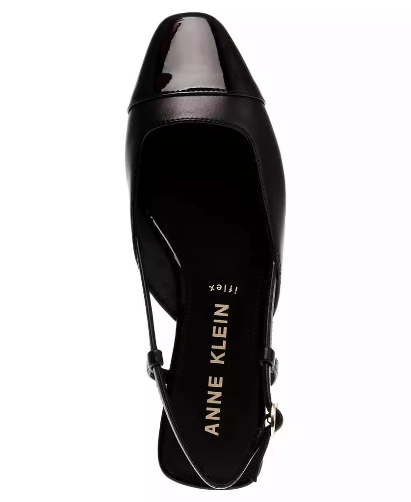 商品Anne Klein|Women's Caigan Cap Toe Slingback Flats,价格¥352,第4张图片详细描述