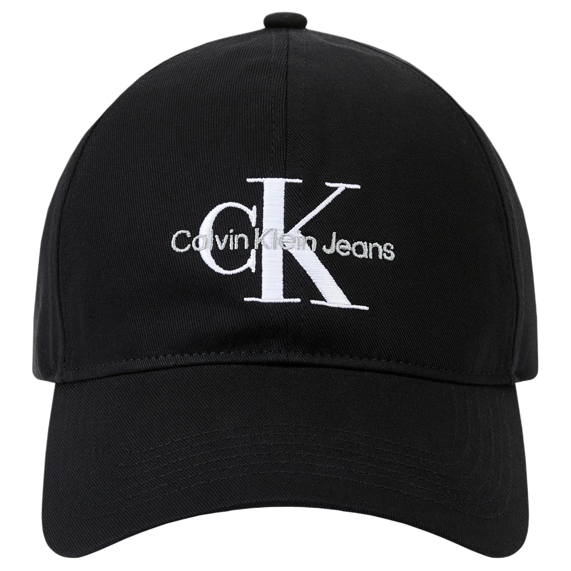 商品[国内直发] Calvin Klein|[预售3天]CALVIN KLEIN 正面字母刺绣logo 棉 鸭舌帽 男女同款情侣款 黑色,价格¥291,第3张图片详细描述
