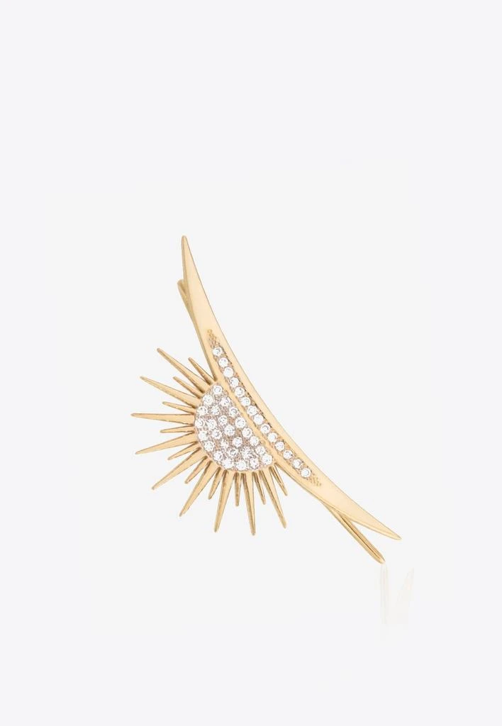 商品Falamank|Soleil Collection Ear Cuff in 18-karat Yellow Gold with White Diamonds,价格¥7881,第1张图片