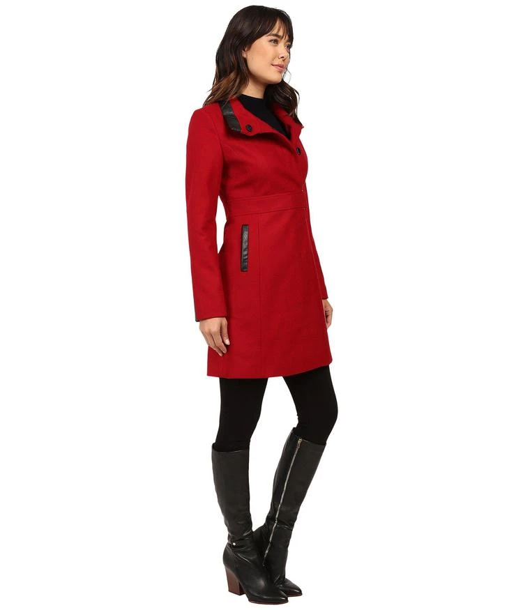 商品Via Spiga|Via Spiga Stand Collar with PU Detail 女士外套,价格¥542,第4张图片详细描述