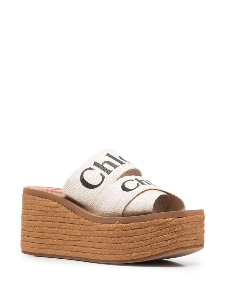 商品Chloé|CHLOÃ - Woody Canvas Wedge Mules,价格¥4009,第2张图片详细描述