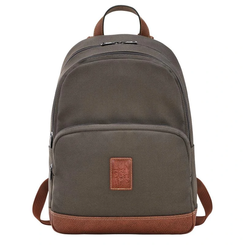 商品Longchamp|LONGCHAMP珑骧 Boxford系列男女通用灰色帆布双肩包,价格¥2791,第1张图片