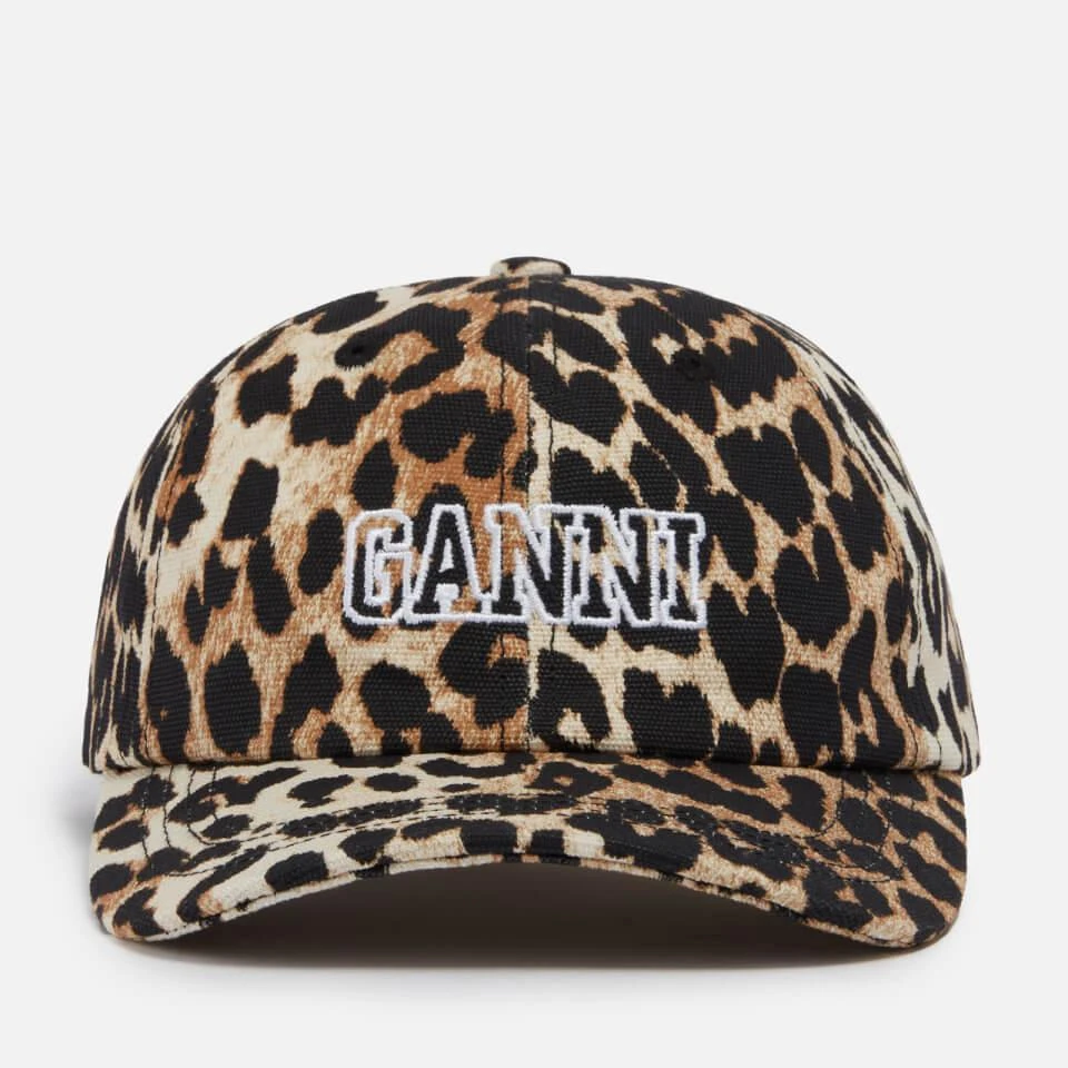商品Ganni|Ganni Logo-Embroidered Cotton-Canvas Baseball Cap,价格¥777,第1张图片