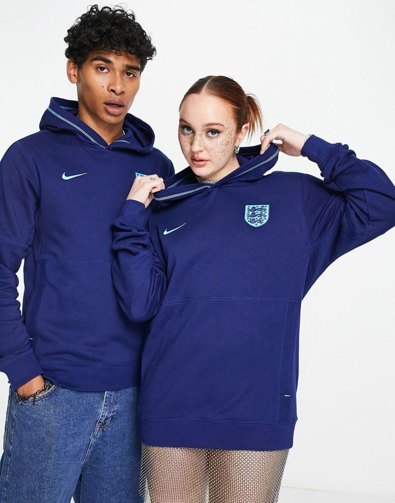 Nike Football World Cup 2022 England unisex travel fleece sweat hoodie in dark navy商品第1张图片规格展示