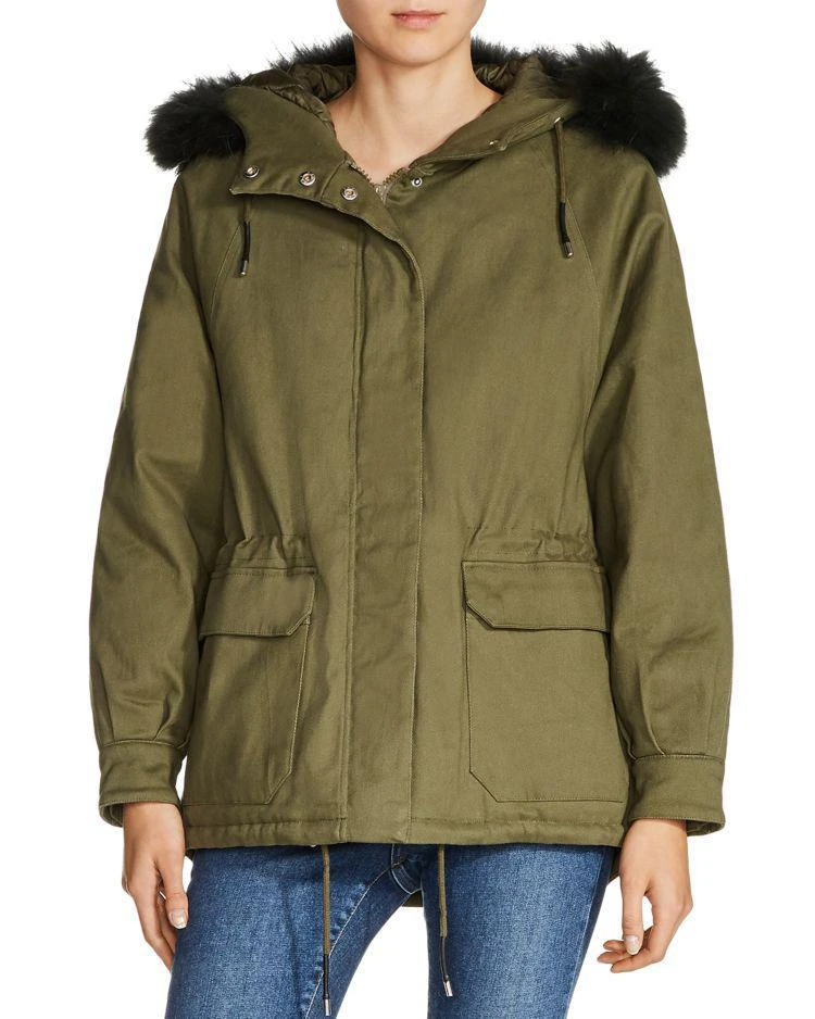 商品Maje|Grillono Faux Fur Trim Parka,价格¥3109,第1张图片