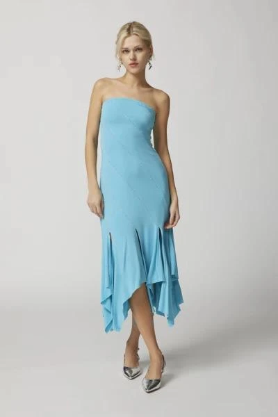 商品Urban Outfitters|UO Tonya Diamante Strapless Midi Dress,价格¥754,第1张图片