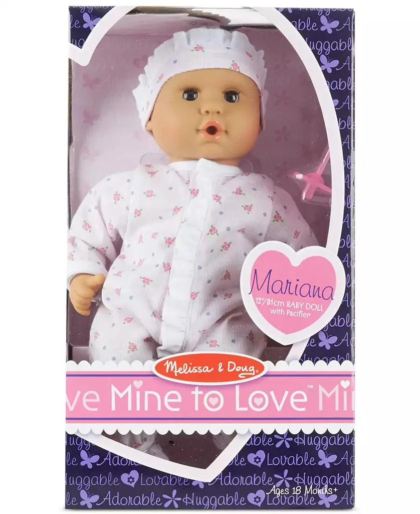 商品Melissa & Doug|Melissa & Doug Kids' Mine to Love Mariana 12" Baby Doll,价格¥157,第1张图片