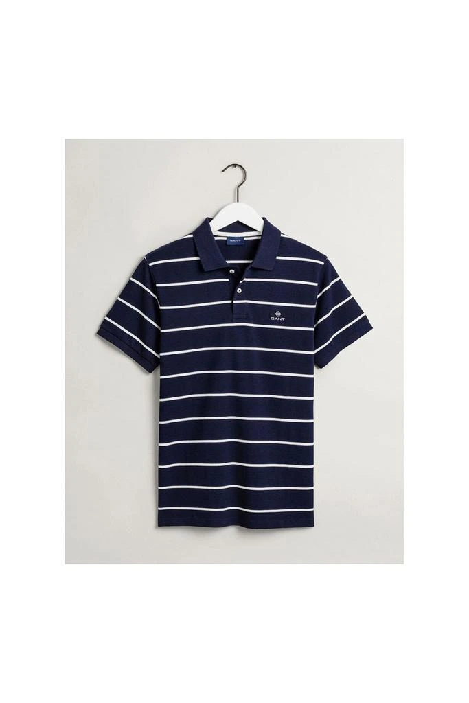 商品Gant|GANT Breton Stripe Pique Polo Shirt S,价格¥745,第1张图片