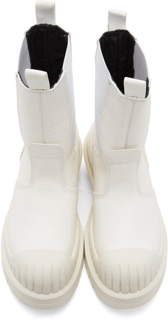 White Leather Chelsea Boots商品第5张图片规格展示