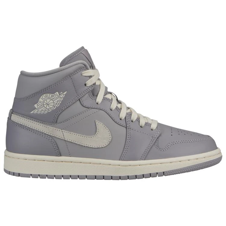 商品Jordan|Jordan AJ 1 Mid - Women's篮球鞋 丝绸 禁穿 黑红 红丝绸,价格¥458,第1张图片