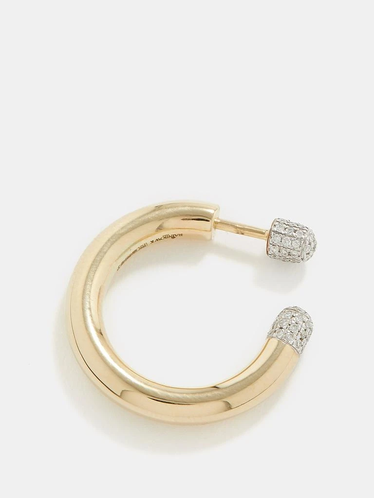 商品Rainbow K|Tube medium diamond & 14kt gold single earring,价格¥20586,第5张图片详细描述