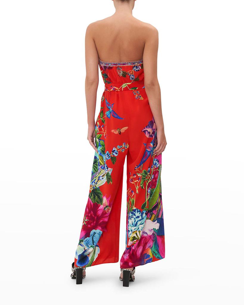 Tie-Waist Strapless Jumpsuit商品第4张图片规格展示