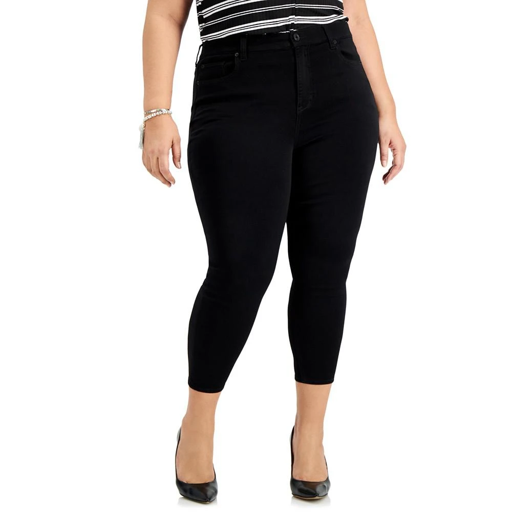 商品Celebrity Pink|Trendy Plus Size Black Skinny Ankle Jeans,价格¥111,第1张图片