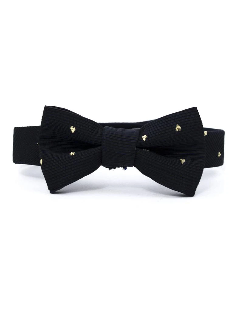 商品LA STUPENDERIA|Navy And Gold Luxury Jacquard Bow Tie,价格¥511,第1张图片