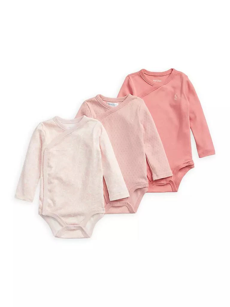 商品Ralph Lauren|Baby Girl's 3-Piece Cotton Bodysuit Set,价格¥211,第1张图片