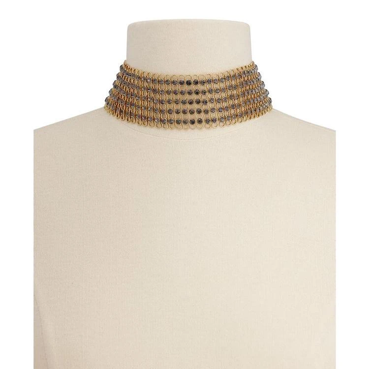 商品INC International|M. Haskell for  Gold-Tone Black Stone Mesh Choker Necklace, Created for Macy's,价格¥80,第2张图片详细描述