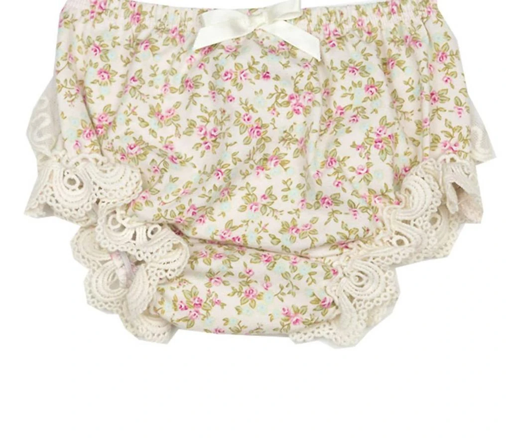 商品Haute Baby|Haute Baby - Baby Girls Sweet Pea Floral Diaper Cover,价格¥324,第1张图片