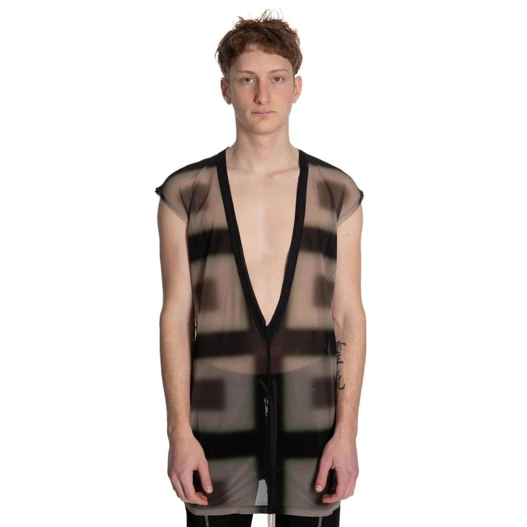 商品Rick Owens|Rick Owens Dylan T Tank Top (black Plaid),价格¥5835,第1张图片