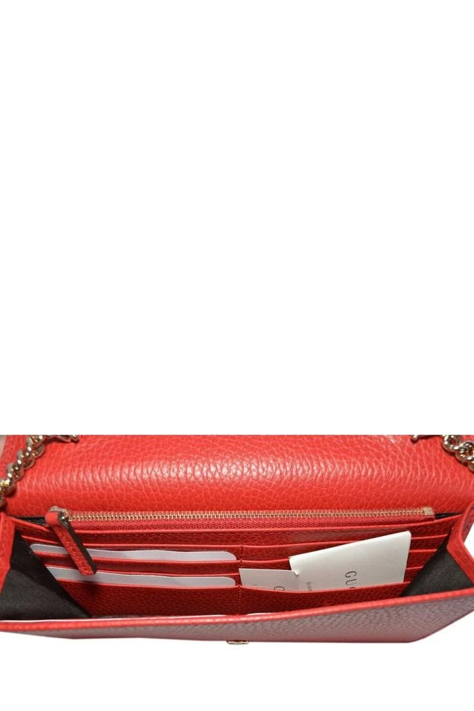 商品Gucci|Interlocking shoulder bag GG small Red leather,价格¥6798,第5张图片详细描述