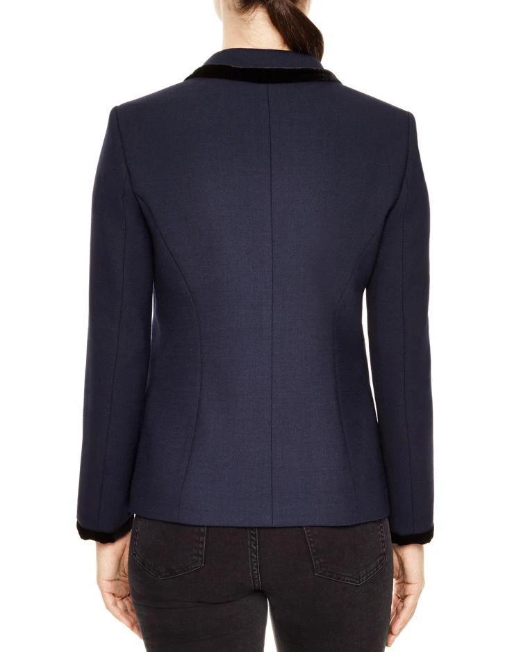 商品Sandro|Velvet-Trimmed Blazer,价格¥1925,第2张图片详细描述