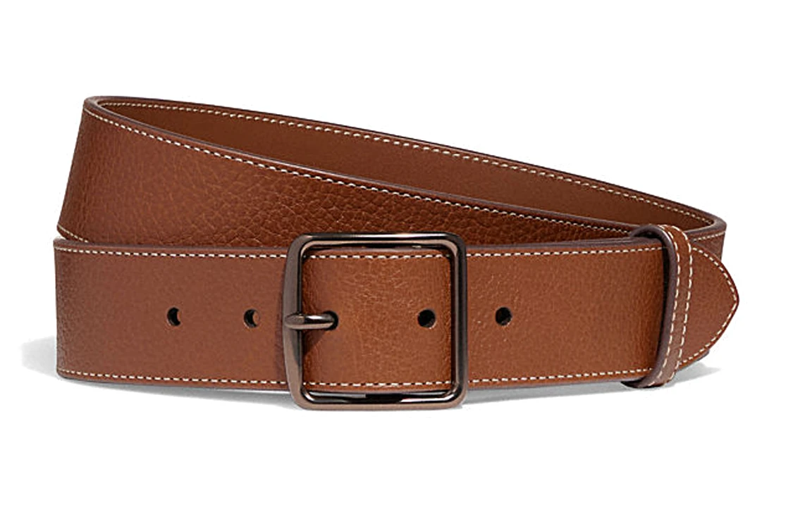 商品[国内直发] Coach|蔻驰 经典压纹针扣 皮带 男女同款 咖啡色 宽3.8cm,价格¥976,第1张图片