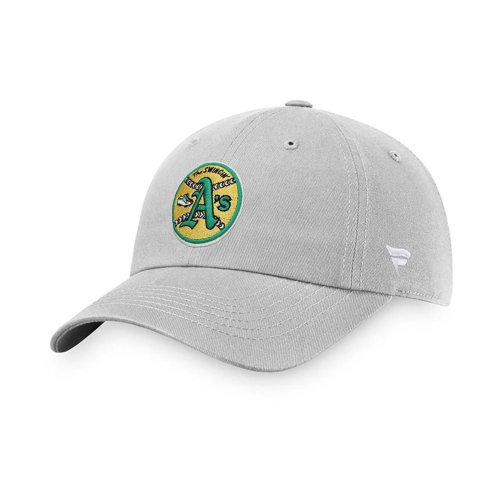 商品Fanatics|Men's Branded Gray Oakland Athletics Cooperstown Collection Core Adjustable Hat,价格¥182,第1张图片