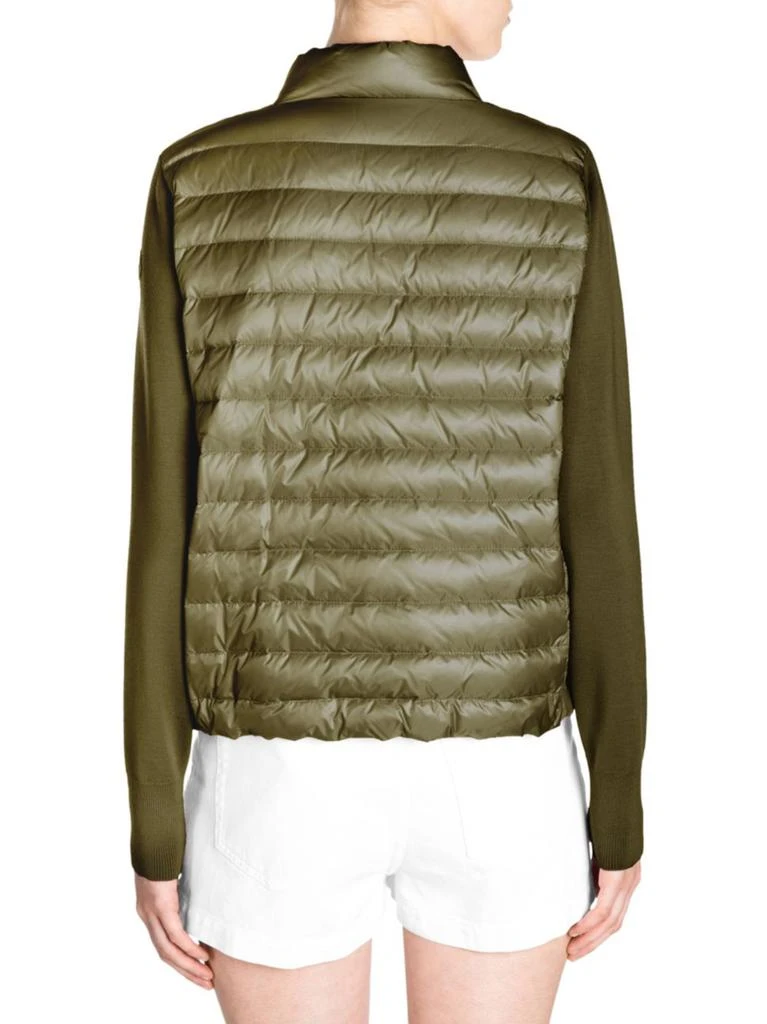 商品Moncler|Moncler - Down Quilted & Knit Zip Front Cardigan,价格¥5845,第4张图片详细描述