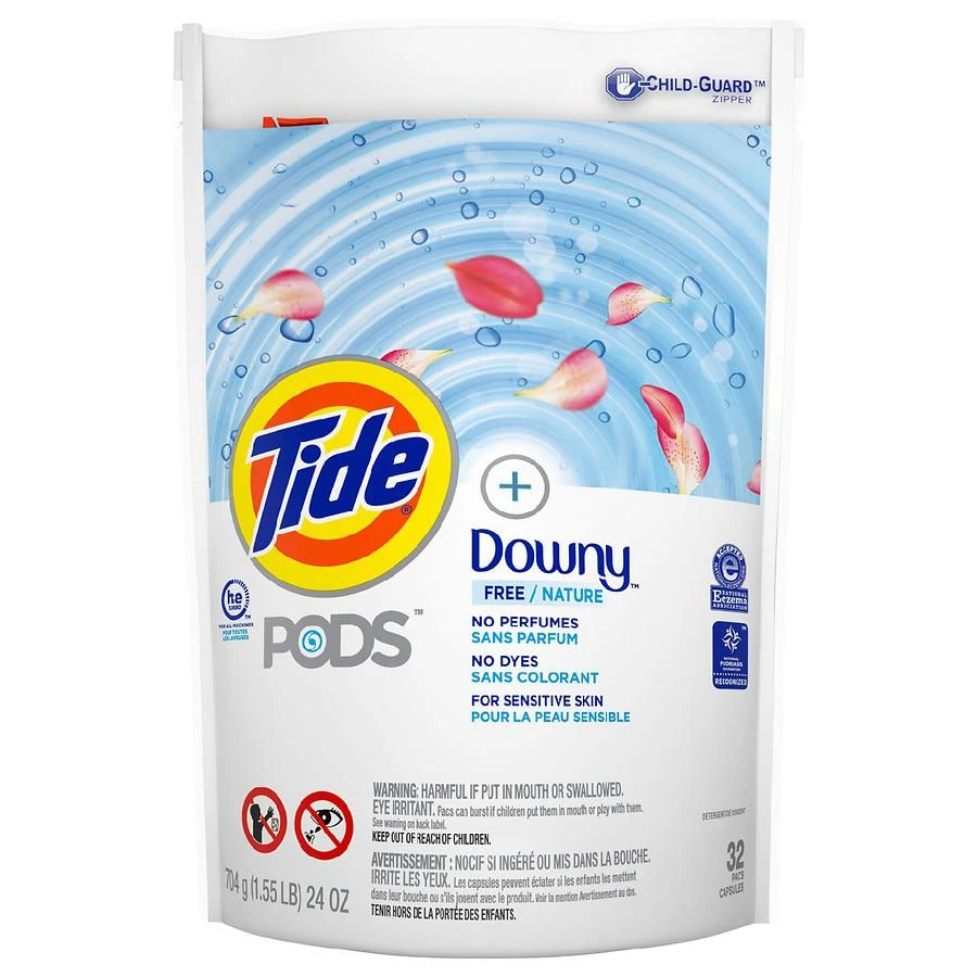 商品Tide|PODS +Downy Free Liquid Laundry Detergent Pacs,价格¥111,第1张图片