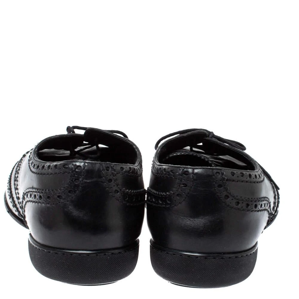 商品[二手商品] Louis Vuitton|Louis Vuitton Black Brogue Leather Explorer Sneakers Size 43.5,价格¥2041,第5张图片详细描述