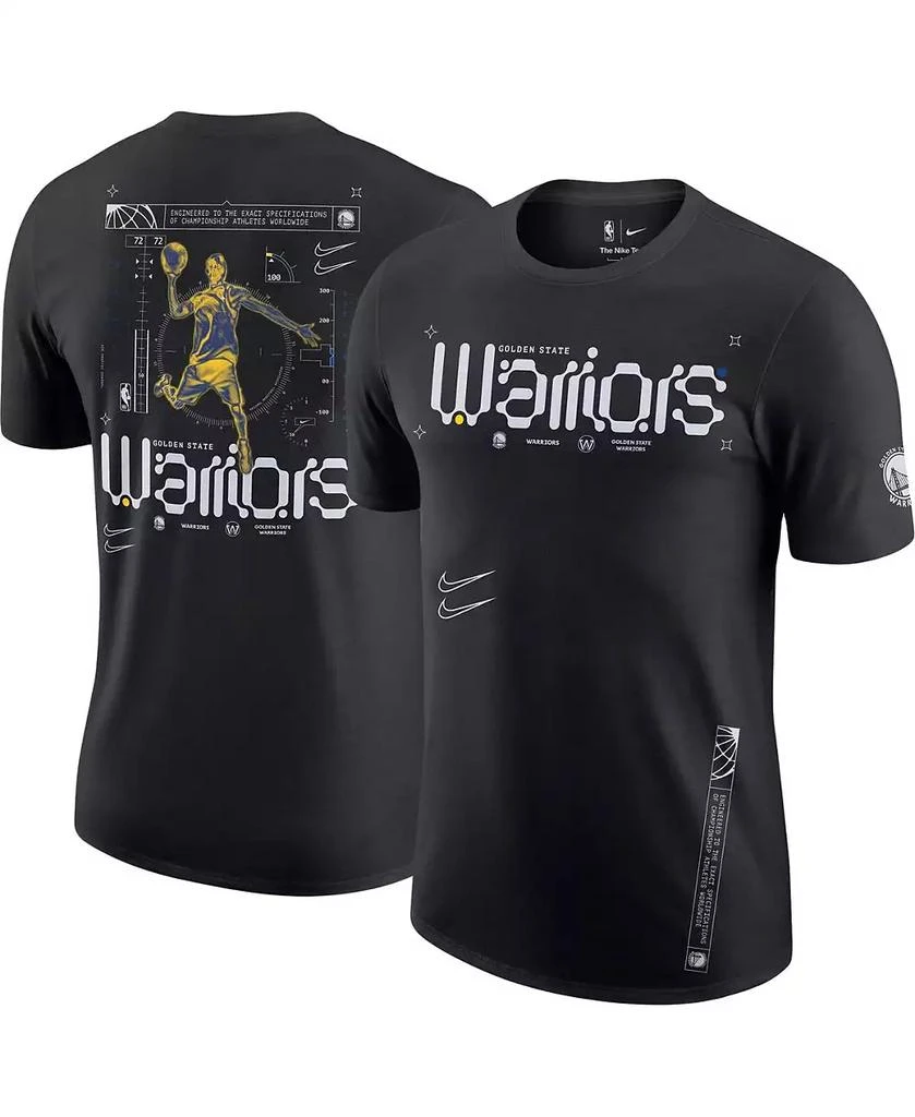 商品NIKE|Men's Black Golden State Warriors Courtside Air Traffic Control Max90 T-shirt,价格¥348,第1张图片