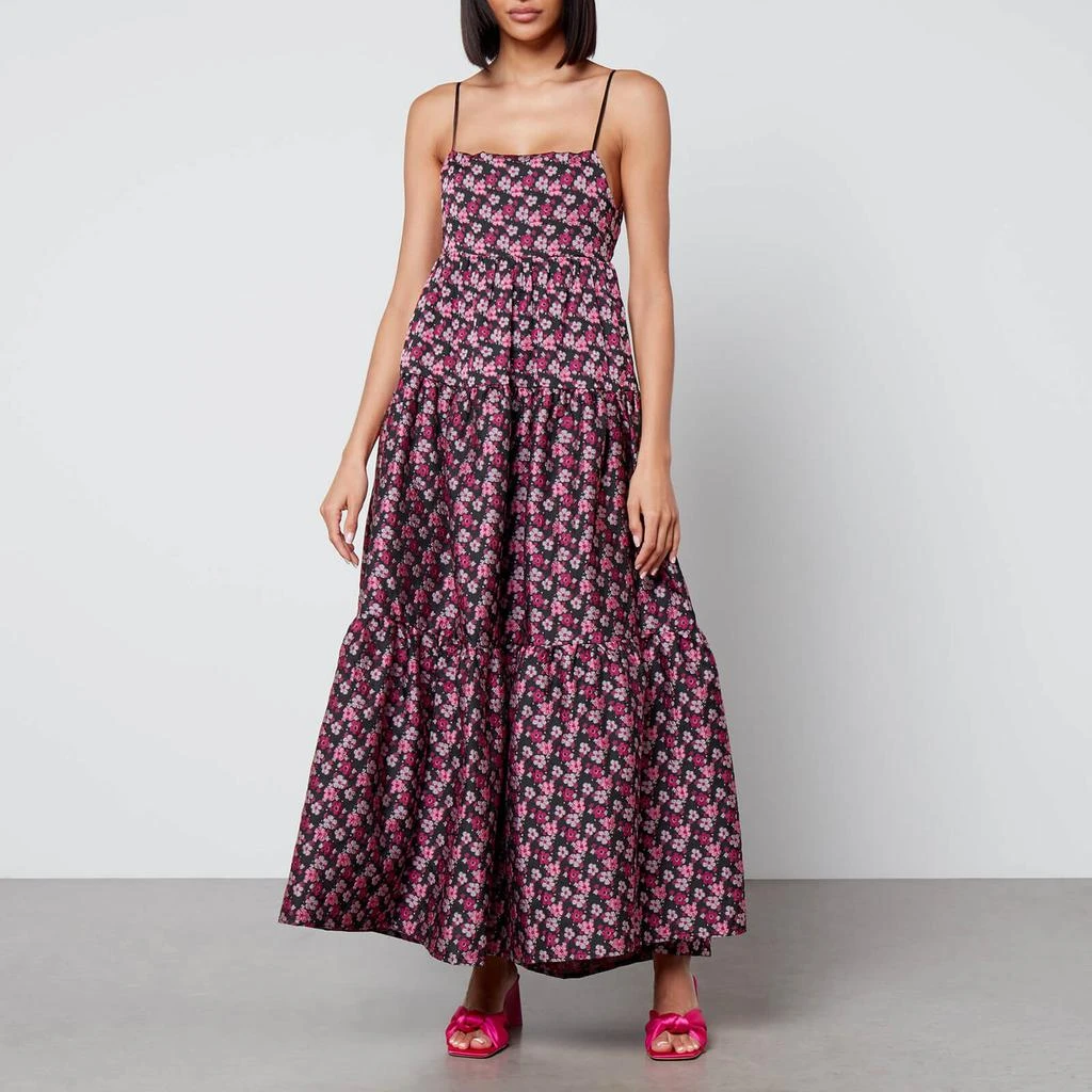 商品Sister Jane|Sister Jane Glade Floral Satin-Jacquard Maxi Dress,价格¥567,第1张图片