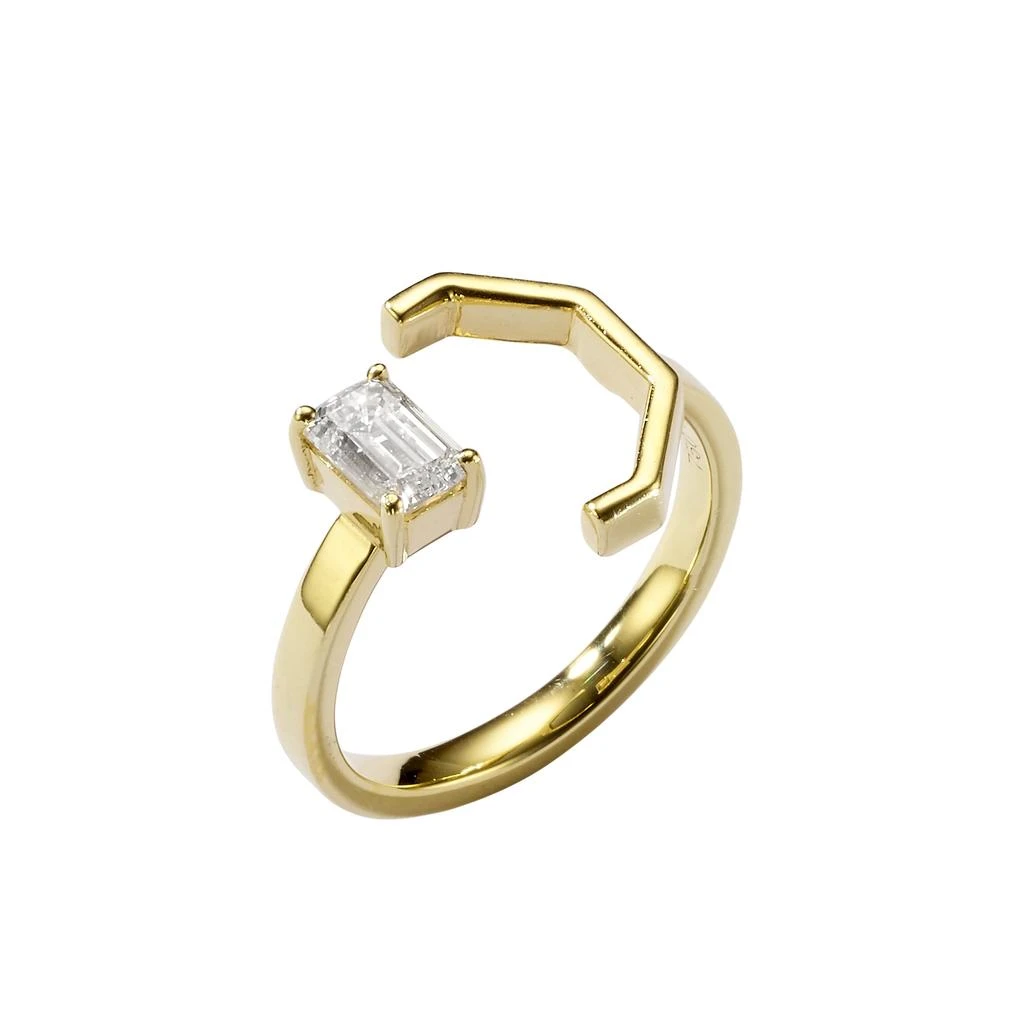 商品AME|Âme Angles 18K Yellow Gold, Lab-Grown Diamond 0.68ct. tw. Open Ring Sz. 6,价格¥13436,第2张图片详细描述
