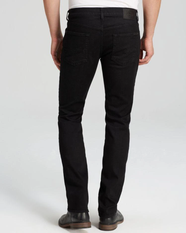 商品7 For All Mankind|7 For All Mankind Luxe Performance Slimmy Slim Fit Jeans in Nightshade Black,价格¥629,第3张图片详细描述