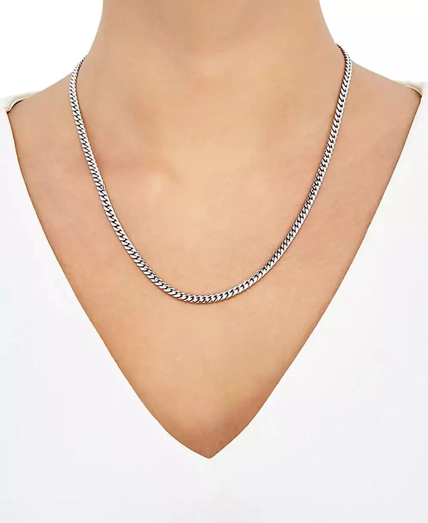 商品Giani Bernini|Curb Link 18" Chain Necklace in Sterling Silver or 18k Gold-Plated Over Sterling Silver,价格¥784,第2张图片详细描述