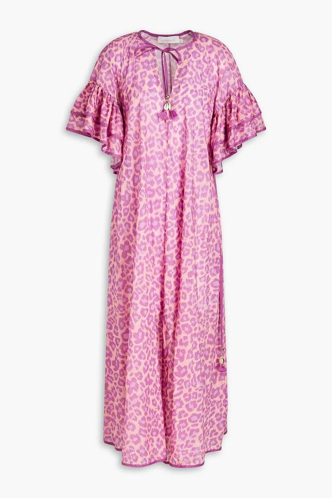 商品Zimmermann|Ruffled leopard-print cotton midi dress,价格¥2871,第1张图片