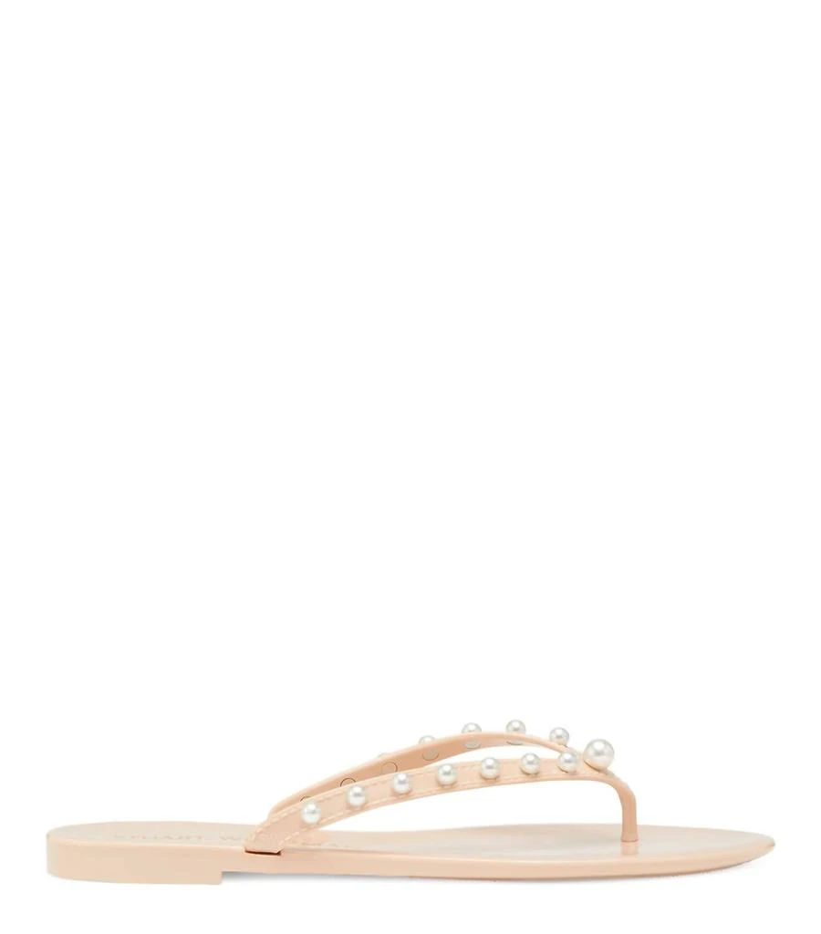 商品Stuart Weitzman|Women's Goldie Jelly Flip Flop In Poudre,价格¥699,第2张图片详细描述