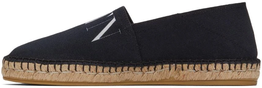 商品Valentino|Black Canvas VLTN Espadrilles,价格¥3022,第3张图片详细描述