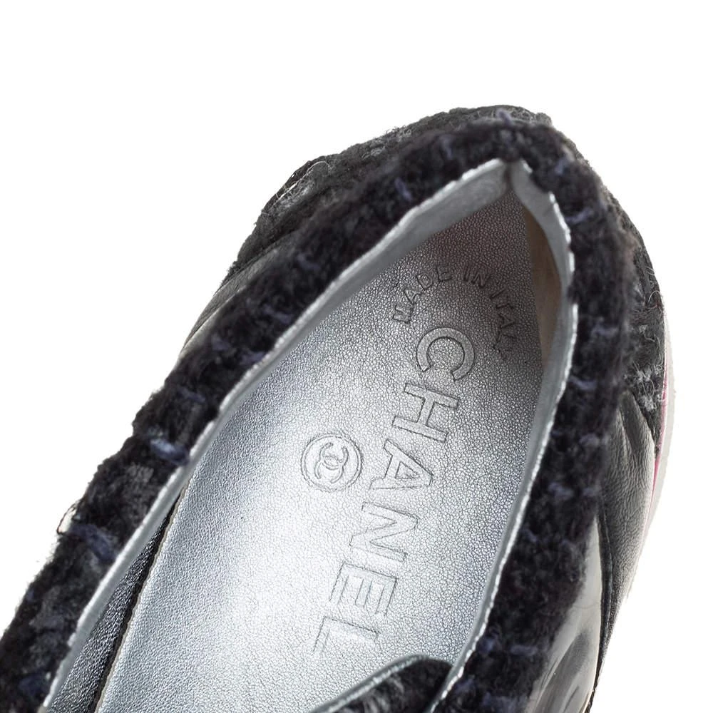 Chanel Black Tweed And PVC CC Low Top Sneakers Size 40 商品