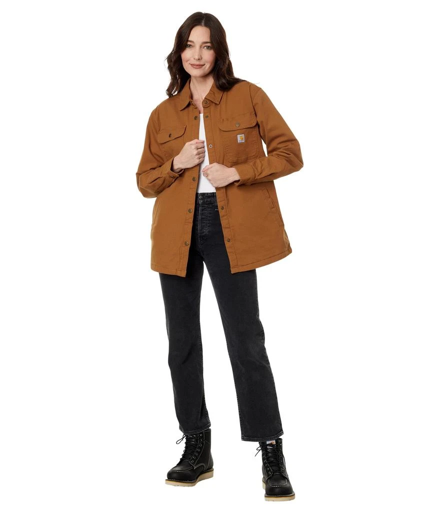 商品Carhartt|Rugged Flex® Loose Fit Canvas Fleece-Lined Shirt Jacket,价格¥506,第4张图片详细描述