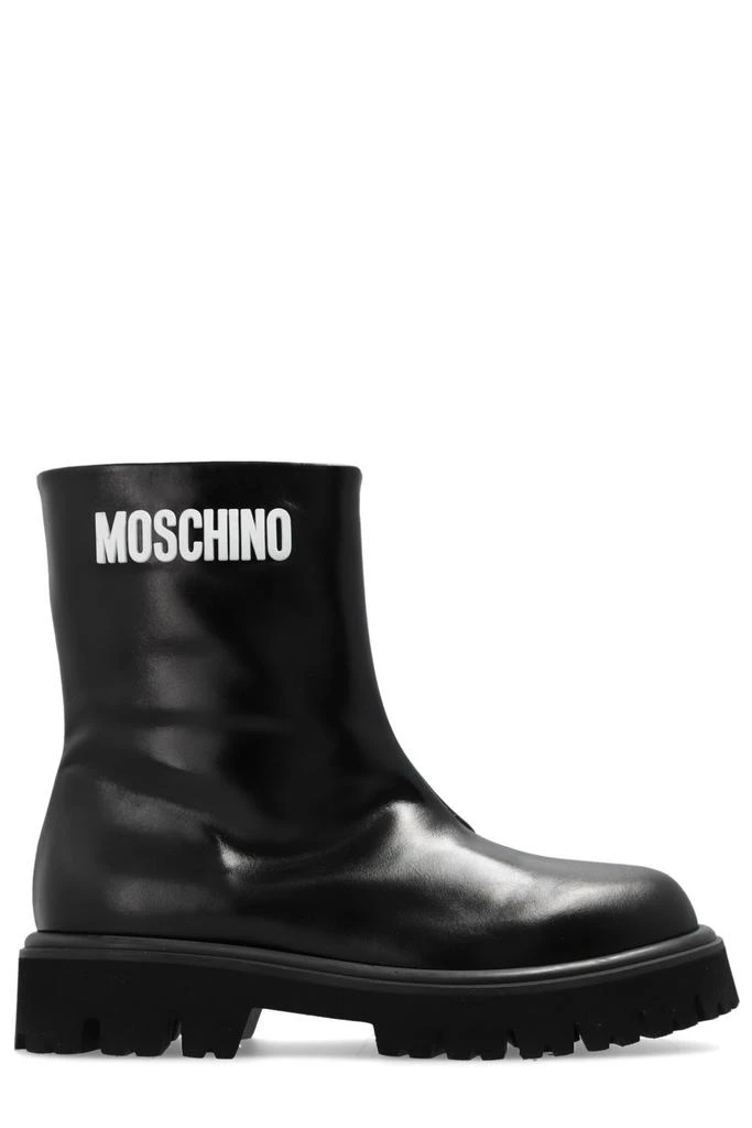 商品Moschino|Moschino Logo Printed Ankle Boots,价格¥2491,第1张图片