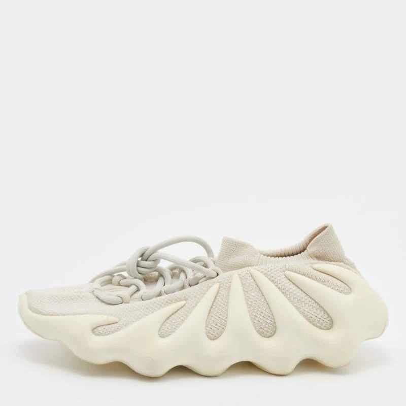 商品[二手商品] YEEZY|Yeezy x Adidas White Stretch Knit Fabric Yeezy 450 Cloud White Sneakers Size 42 2/3,价格¥1176,第1张图片