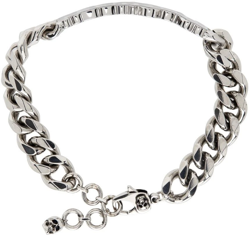 商品Alexander McQueen|Silver Graffiti Chain Bracelet,价格¥2261,第2张图片详细描述