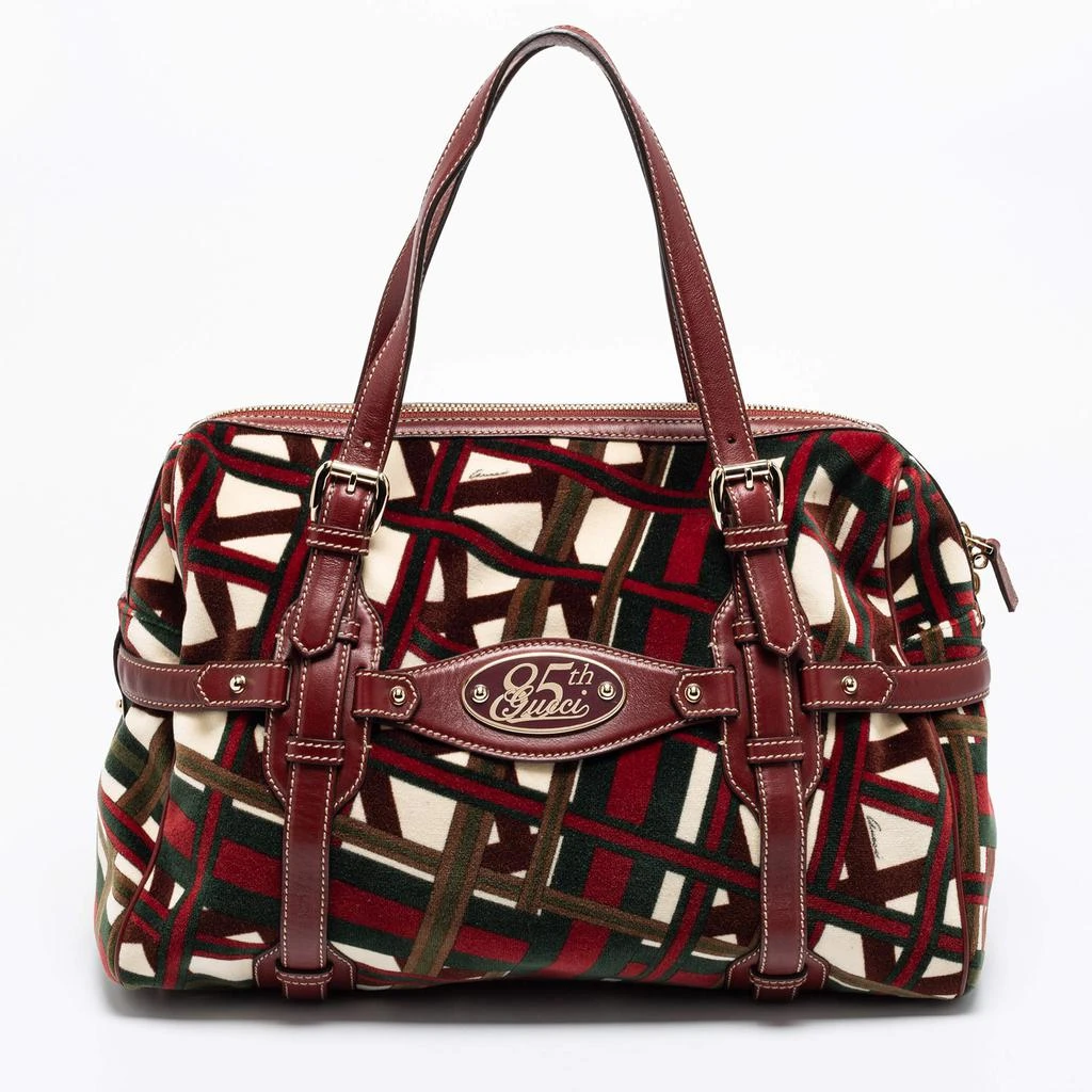 商品[二手商品] Gucci|Gucci Multicolor Velvet 85th Anniversary Medium Boston Bag,价格¥6458,第4张图片详细描述