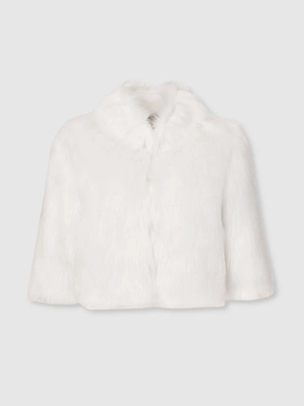 商品Unreal Fur|Desire Cropped Jacket Ivory,价格¥3019,第1张图片